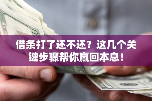 济南借条打了还不还？这几个关键步骤帮你赢回本息！
