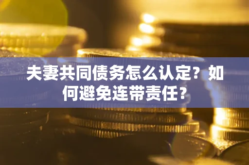 济南夫妻共同债务怎么认定？如何避免连带责任？