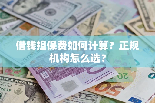 济南借钱担保费如何计算？正规机构怎么选？