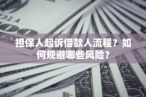 济南担保人起诉借款人流程？如何规避哪些风险？
